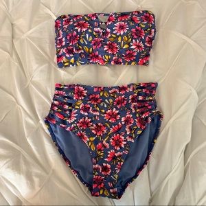 Floral High Waisted Bikini
